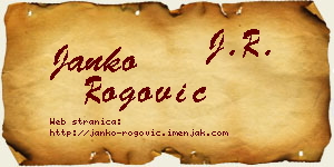 Janko Rogović vizit kartica